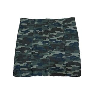 Free People Camo Print Mini Skirt